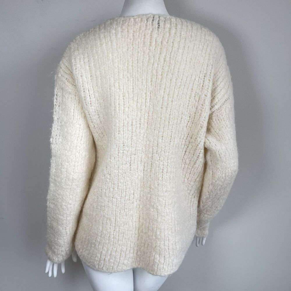 Rag & Bone Womens L‎ Alpaca Bouclé Chunky Sweater Freda Cozy Luxury Preppy - Picture 6 of 13